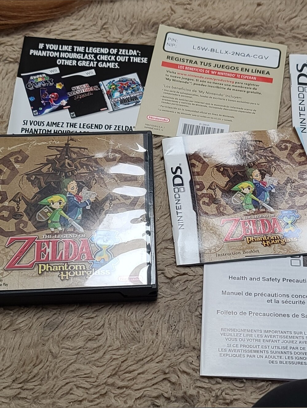Nintendo The Legend of Zelda: Phantom Hourglass, Case, Manual And Inserts ONLY
